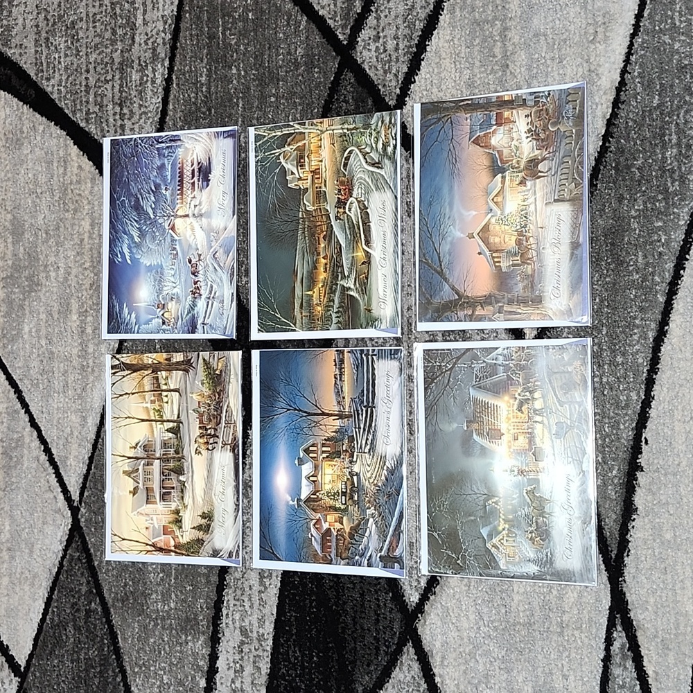 VINTAGE TRUE MEANING OF CHRISTMAS TERRY REDLIN 6 CHRISTMAS CARDS BUNDLE